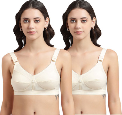 GelxmoNet Women T-Shirt Lightly Padded Bra (Multicolor) Women Full Coverage Non Padded Bra(Beige)