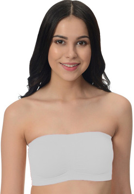 Roves Fashion Tube Bra strapless for girls stylish Women Bandeau/Tube Non Padded Bra(White)