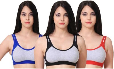 Draxstar Prime Women Sports Non Padded Bra(Multicolor)