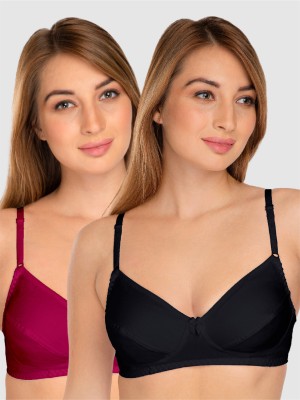 DAISY DEE COOL BRA Women Full Coverage Non Padded Bra(Black, Red)