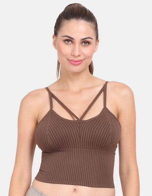 AMOUR SECRET Women Sports Lightly Padded Bra(Brown)