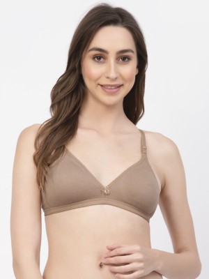 Floret Floret Women’s T-Shirt Lightly Padded & Non-Wired Medium Coverage Bra Women T-Shirt Non Padded Bra(Beige)