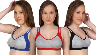 Sexy Bust Women Sports Non Padded Bra(Multicolor)