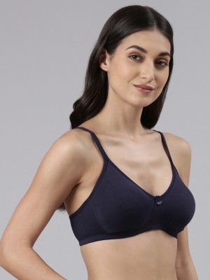 Dollar Missy Wire-Free Basic Support T-Shirt Women T-Shirt Non Padded Bra(Dark Blue)