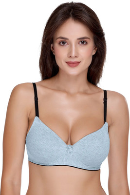 SONA SA-50 Women T-Shirt Lightly Padded Bra(Blue)