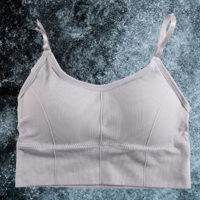 DARKVELLY JJRT018 Women Cami Bra Lightly Padded Bra(Grey)