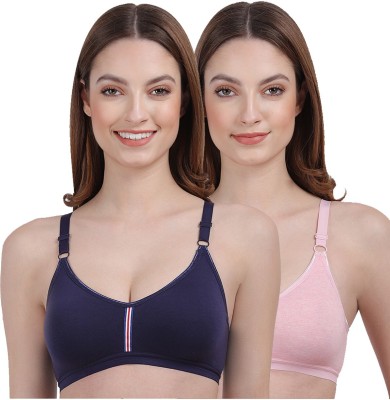 AMOUR SECRET Women T-Shirt Lightly Padded Bra(Blue, Pink)