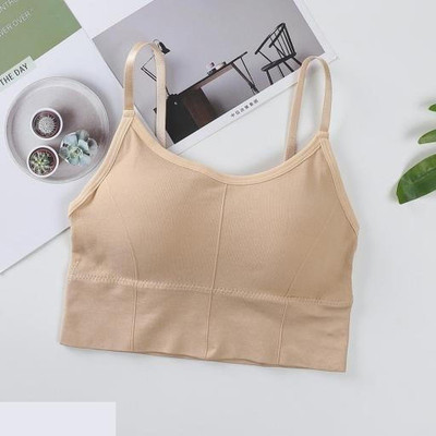 Hirrnik Casual Self Design Women Beige Top