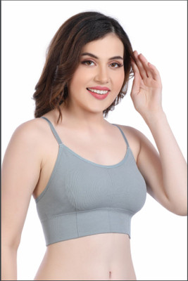 MAHEK CREATIVE Women Bralette Lightly Padded Bra(Grey)