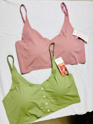 Suraj Women Bralette Heavily Padded Bra(Pink, Green)