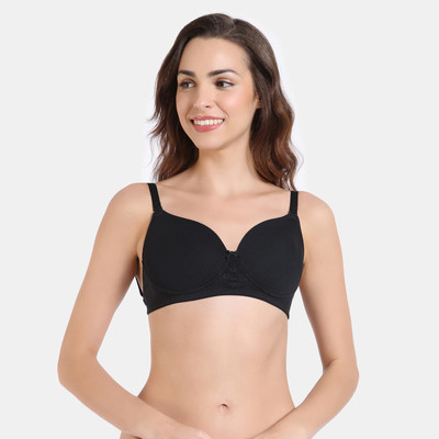 ZIVAME Women Full Coverage Lightly Padded Bra(Black)
