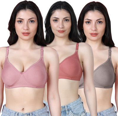Shyam Sons FLAIR Emily Women T-Shirt Non Padded Bra(Purple, Maroon, Brown)