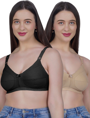 Shyam Sons FLAIR G603 Women Minimizer Non Padded Bra(Black, Brown)