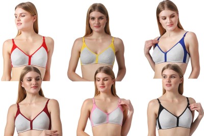 X-WELL Women Sports Non Padded Bra(Red, Yellow, Blue, Maroon, Pink, Black, Multicolor)