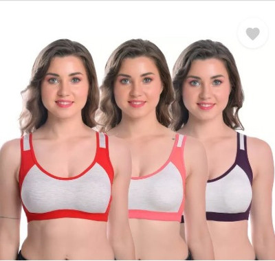 nkk Women Sports Non Padded Bra(Multicolor)