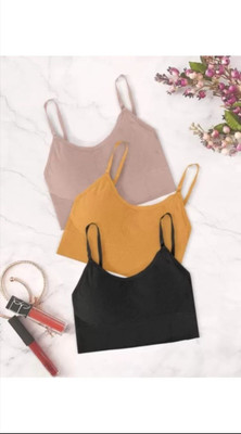 MAHEK CREATIVE fANCY FREE SIZE BRA Women Cami Bra Lightly Padded Bra(Multicolor)