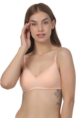 Thread sutra Everday T-Shirt Bra Women T-Shirt Lightly Padded Bra(Pink)