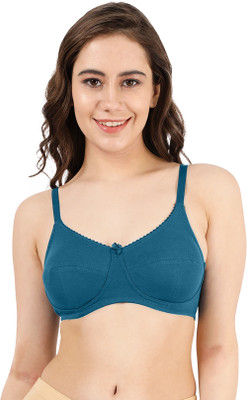 Susie Susie Moroccan Blue Non Padded 3 Part Everyday Cup Bra Women Full Coverage Non Padded Bra(Blue)