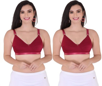 DILSOZ RUBYZ FASHION Women Everyday Non Padded Bra(Maroon)