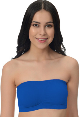 Roves Fashion Tube Bra strapless for girls stylish Women Bandeau/Tube Non Padded Bra(Blue)