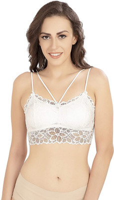 PIKCHA ENTERPRISE PE-05-V Neck White Women Full Coverage Heavily Padded Bra(White)