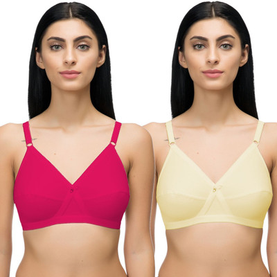 Arise Beauty Women Everyday Non Padded Bra(Pink, Yellow)