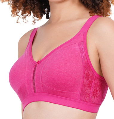 Brabea BRABEA WOMEN COMFY BRA Women Full Coverage Non Padded Bra(Pink)