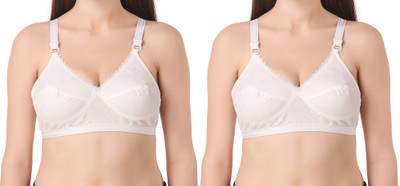 Piylu Non Padded Women Full Coverage Non Padded Bra(White)