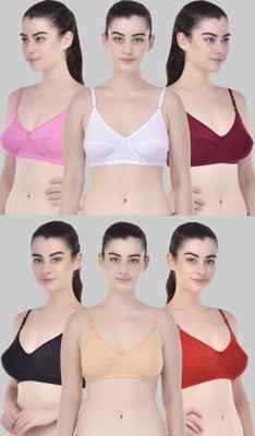 Lady One Women Full Coverage Non Padded Bra(Red, White, Pink, Maroon, Gold, Black)