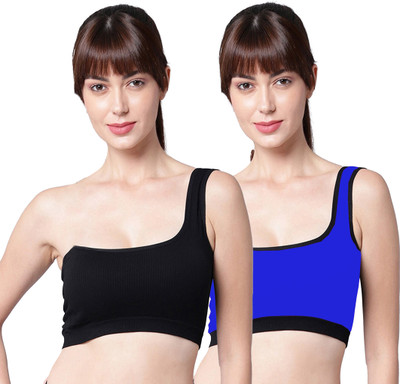 PIBU Khand Bra Women Minimizer Non Padded Bra(Black, Blue)
