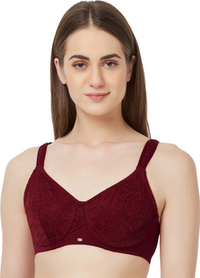 SOIE Women T-Shirt Non Padded Bra(Maroon)