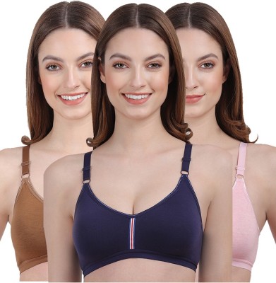 AMOUR SECRET AMOUR SECRET Women T-Shirt Lightly Padded Bra Women T-Shirt Lightly Padded Bra(Blue, Brown, Pink)