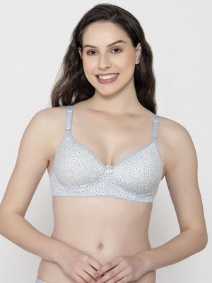 TOPLUCK Comfortable Non-Wired Non-Padded Bra for Everyday Wear Women Full Coverage Non Padded Bra(Grey)