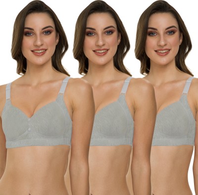 Tweens Lite Wite Tweens Lite Wite - Minimiser Medium Padded Cotton Lycra Bra Plus Size Bra Women Minimizer Lightly Padded Bra(Grey)