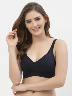 Floret Women T-Shirt Bra Non Padded & Full Coverage Women T-Shirt Non Padded Bra(Dark Blue)