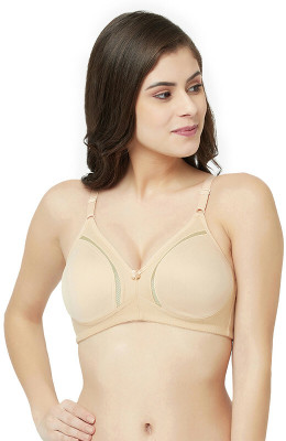 Groversons Paris Beauty Women Full Coverage Non Padded Bra(Beige)