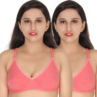 GLOWBODY Women Full Coverage Non Padded Bra(Pink)