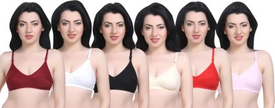 Sexy Bust Women Full Coverage Non Padded Bra(Multicolor)