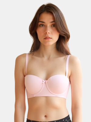 Bewild Women Balconette Lightly Padded Bra(Pink)