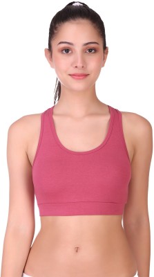 pooja ragenee Comfort wear Women Sports Non Padded Bra(Pink)