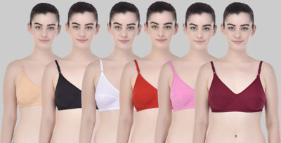 Lady One Women Full Coverage Non Padded Bra(Red, White, Pink, Maroon, Gold, Black)