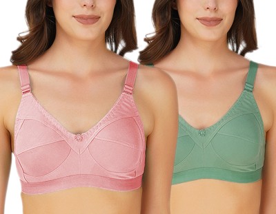 Arc de Shapes round Seamed Cup Cotton non padded full coverage Bra for women Combo 2 Women Everyday Non Padded Bra(Multicolor)