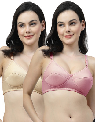 Shyam Sons FLAIR NWManviFoam Women Everyday Lightly Padded Bra(Pink, Beige)