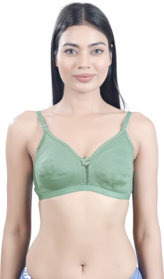 STREET WING Non-Padded Non-Wired Bra Women Full Coverage Non Padded Bra(Green, Maroon)