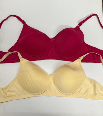 Extoes combo pack of 2 Women Push-up Lightly Padded Bra(Beige)