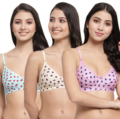 Docare YummyMino Women Everyday Non Padded Bra(Pink, Yellow, Blue)