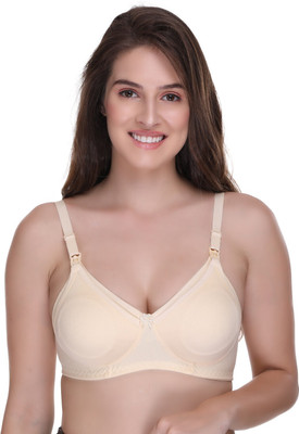 SONA by SONA Cotton Feeding Bra – Maternity & Nursing Bra with Easy Clip Access Women Maternity/Nursing Non Padded Bra(Beige)