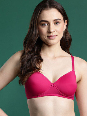 Dressberry Women T-Shirt Lightly Padded Bra(Pink)