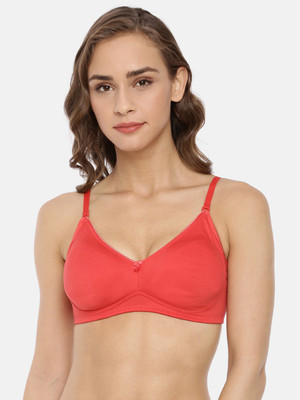 Macrowoman W-Series Invisible Side Support Bra Women T-Shirt Non Padded Bra(Red)