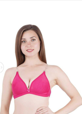 Ronic Collections Women Plunge Non Padded Bra(Pink)